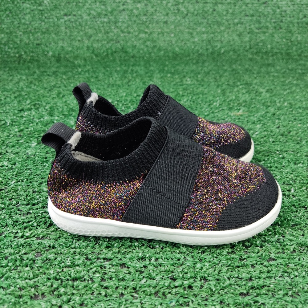 Livie & Luca Sneakers Kids 6M Black Multi Glitter‎ Knit Slip On Joyful Soles